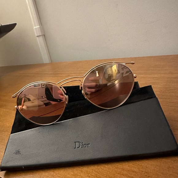 Christian Dior Origins 1 Sunglasses-Rose Gold Frame | Rose Gold Mirrored Lenses - Picture 8 of 8